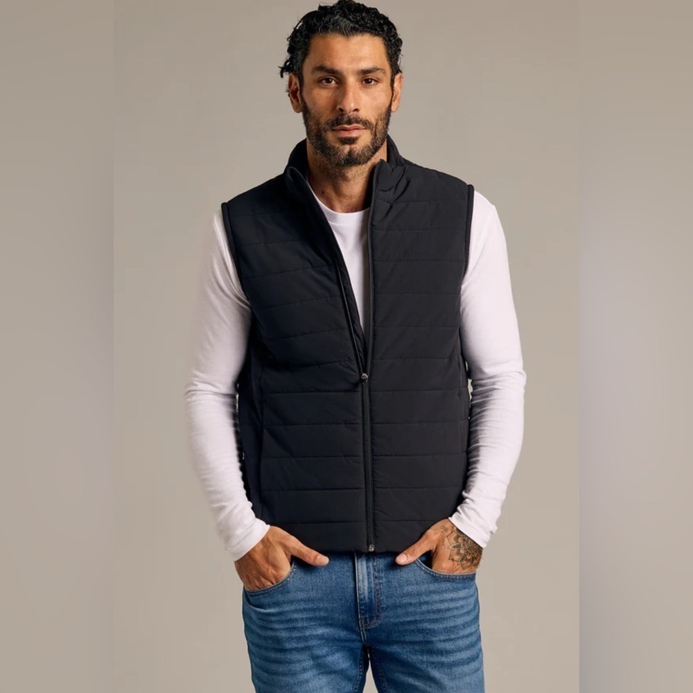 GAP Black Quilted Vest